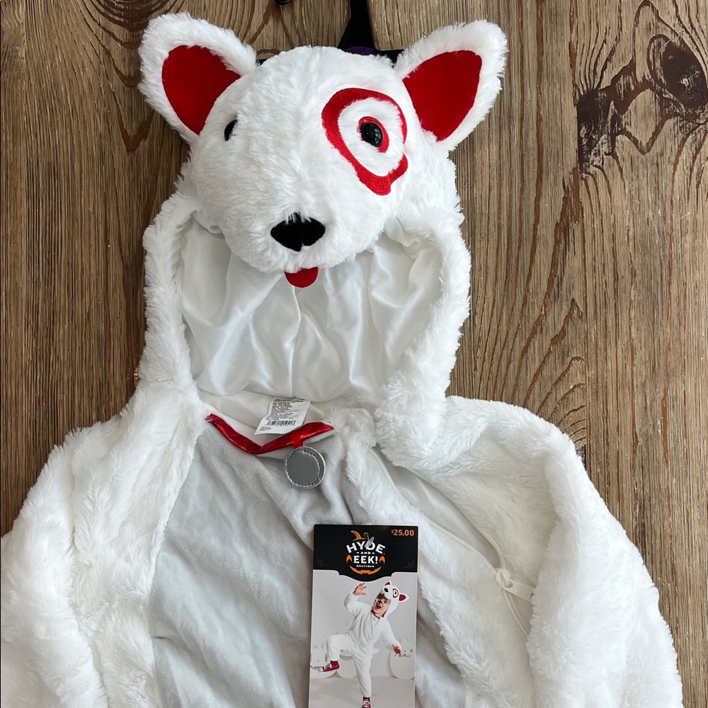 White and Red Dog Kids Costume